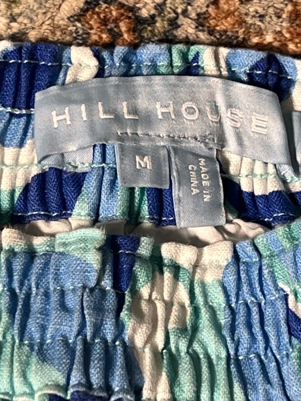 Hill House floral Home Paz Skirt- Blue/Teal - Picture 2 of 3